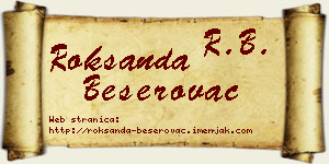 Roksanda Beserovac vizit kartica